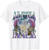Camiseta Irônica Vintage Gato Unicórnio Macho Alfa Estilo Retrô Camiseta com Frase Vintage Manga Curta Camiseta com Frase Piada Sarcástica Rap Y2k Top