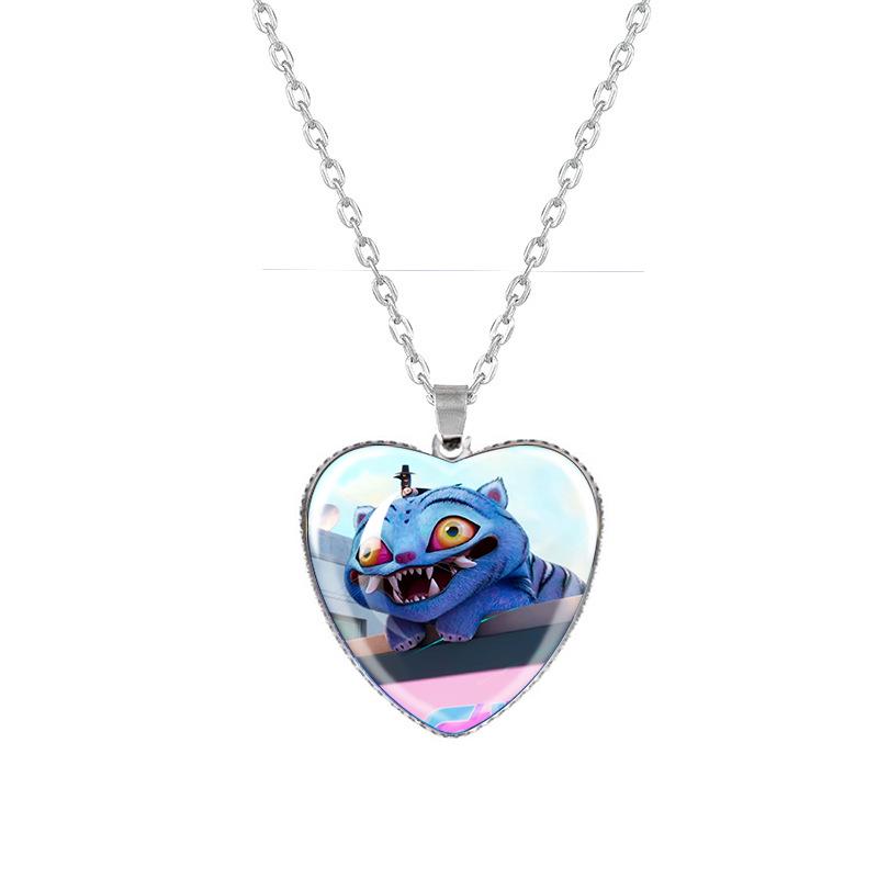 Kpop Demon Hunters Peach Heart Necklace: Anime-Inspired Jewelry for Fans
