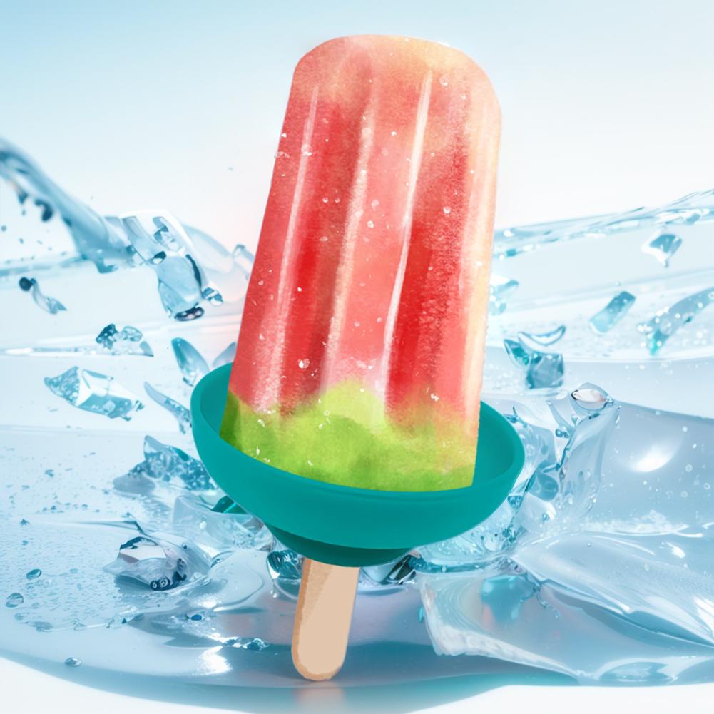 Drip-Proof Popsicle Rack Silicone Drip Free Popsicle Holder Reusable Anti-Drip Ice Cream Bracket for Kids Ice Cream