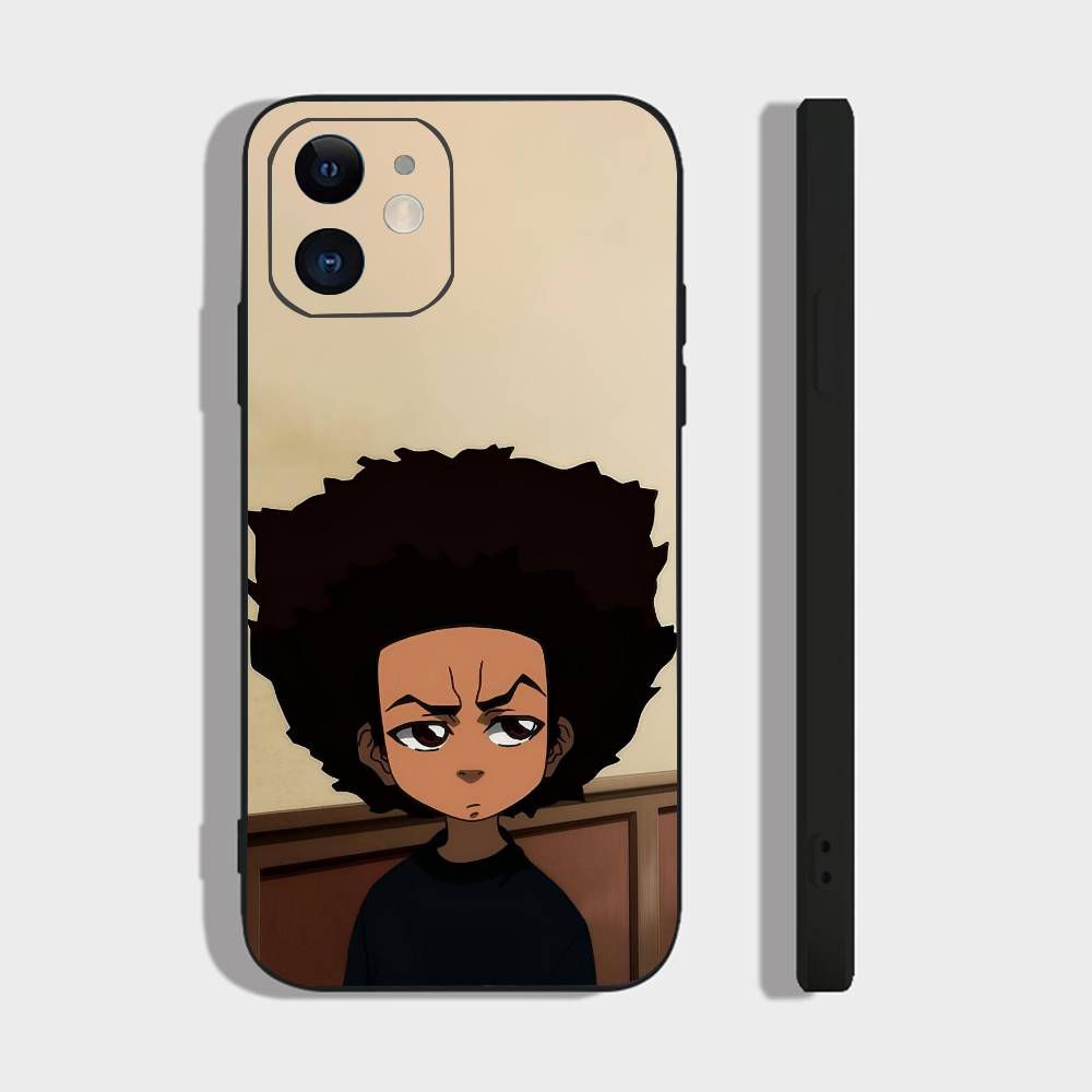 Cartoon The B-Boondocks For IPhone 15 16 14 Plus 13 12 11 17 Pro Max 17 Air Black Soft Phone Cover