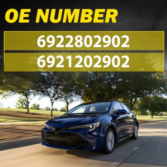 Exterior Door Handle For 2014- Toyota Corolla Rear LH Smooth Black Plastic V