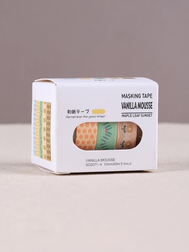 5rolls/box Kawaii Colored Washi Tape Beautiful Decoration Washi Masking Tape Scrapbooking Stationary School Supplies Washi Tape