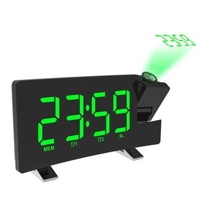 FM76-108 Band Radio Klok Digitale 8 Inch Led Projector Projectie Snooze Wekker Radio Timer Backlight 3W Speakers Home