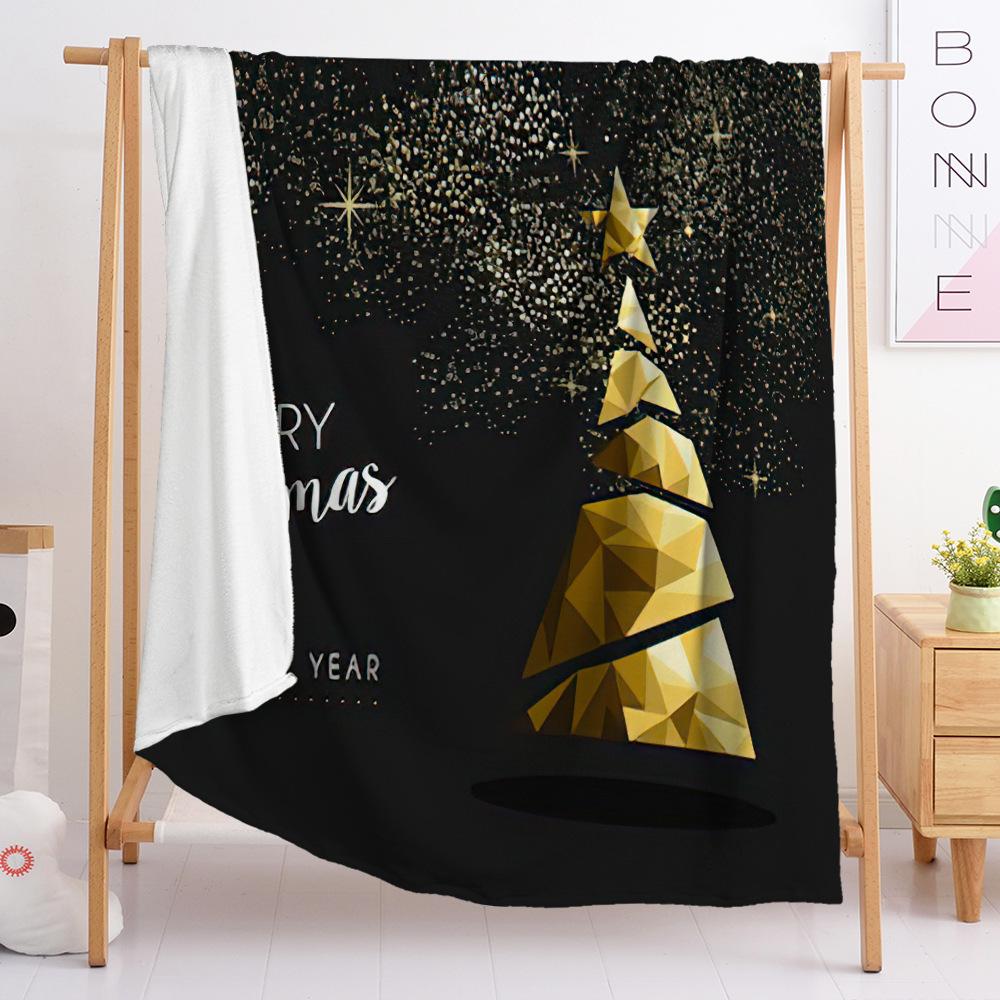 Flannel Blanket Christmas Day Blanket European And American Blanket Digital Printing Universal In All Seasons