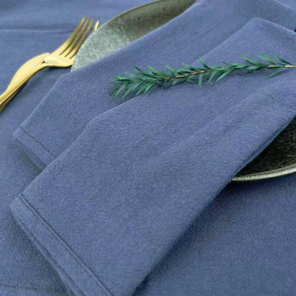 50Pcs 40X40CM 100% Cotton Cloth Napkins Napkin Reusable Weddings Party Baby shower Christmas Table Decoration Retro napkins