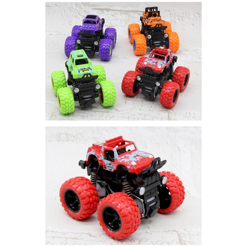 New! 360° Rotating Stunt Off-road Cars 4 Wheel Inertia Drive Crash Shock Resistant Toy Cars For 3-6 Years