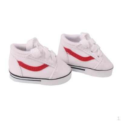 1 Paar Puppenschuhe, Mini-Sneakers, flach, Chan und andere, Höhe ca. 2,5 cm