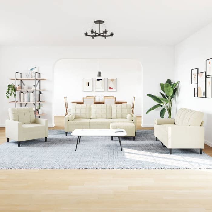 VidaXL Ensemble de canapés 4 pcs avec coussins et traversins velours, canapé, siège de canapé, canapé relax, canapé confort, 3278389