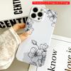 2DFlat Floral Line Art Phone Case All inclusive film hard iPhone case, compatible with iPhone 18 Pro Max 17 16 15 14 13 12 11
