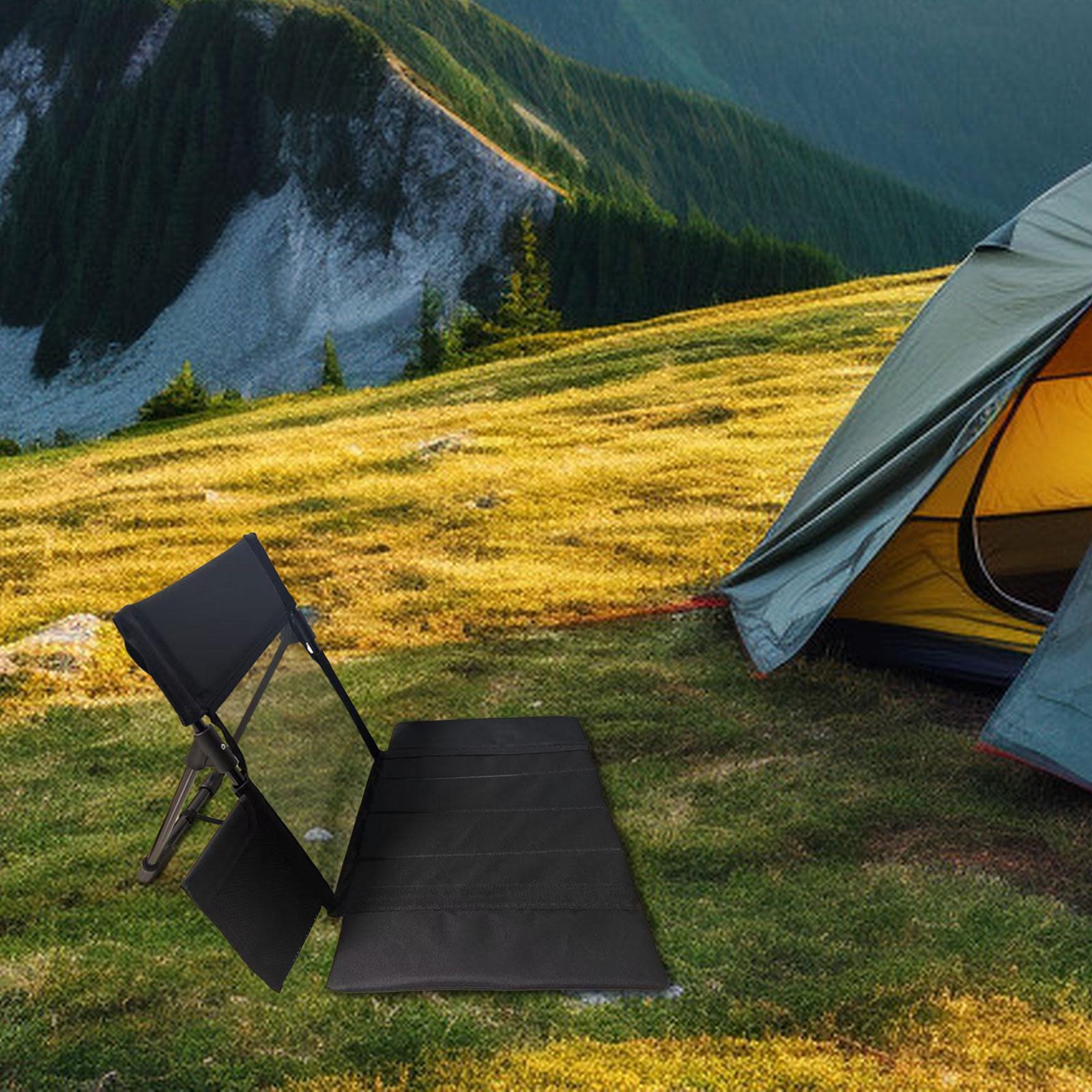 

Beach Chair with Back Support Camping Backrest Comfortable Lightweight Beach Floor Chair for Trips Swimming Pool Traveling чорний