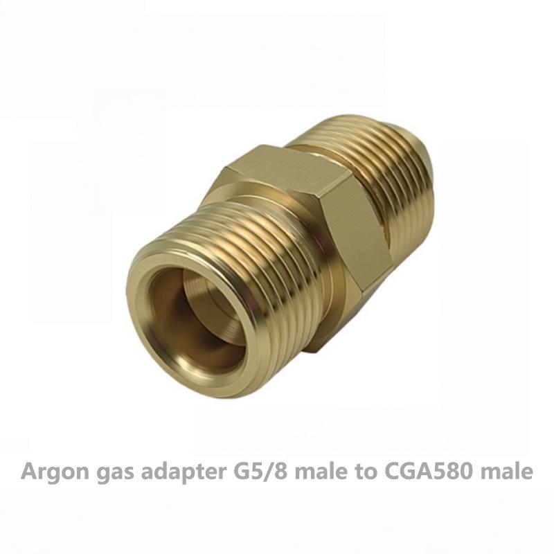 Kupfer CGA580 auf G5/8 Adapterstecker für Argonflaschen-Gasregler Kompatibel mit verschiedenen Anwendungen