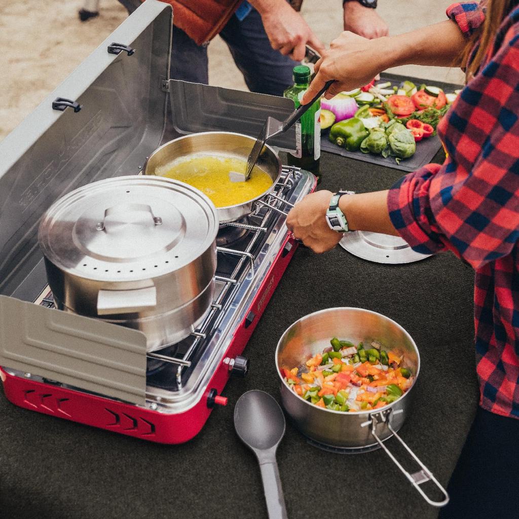 STANLEY Base Camp Cook Set Silver Outdoor Camping Cooking Set for 4 People Warranty Japanese 02479-004 (Genuine Product)