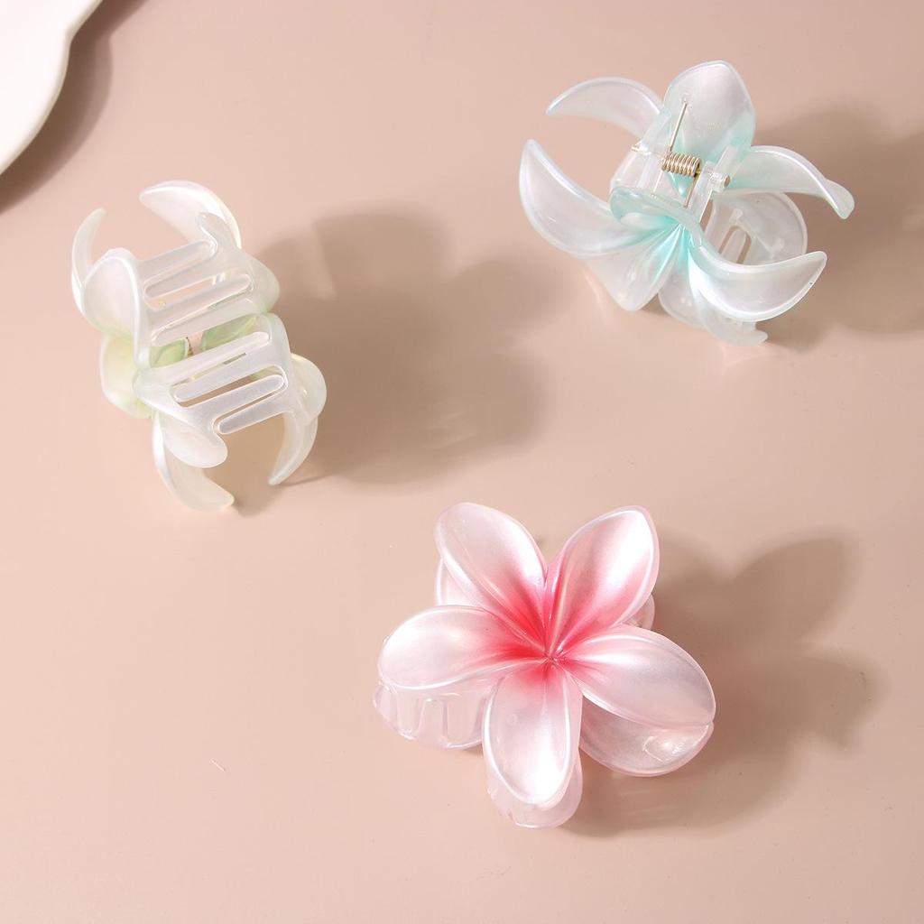 Pearl Flower Gradient Hair Clip - European & American Fashion Shark Clip