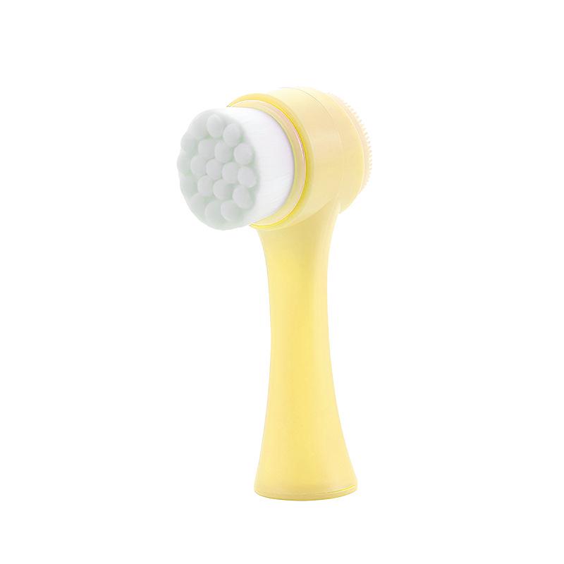 Dual-Sided Silicone Facial Cleansing Brush - Soft Blackhead & Pore Massager