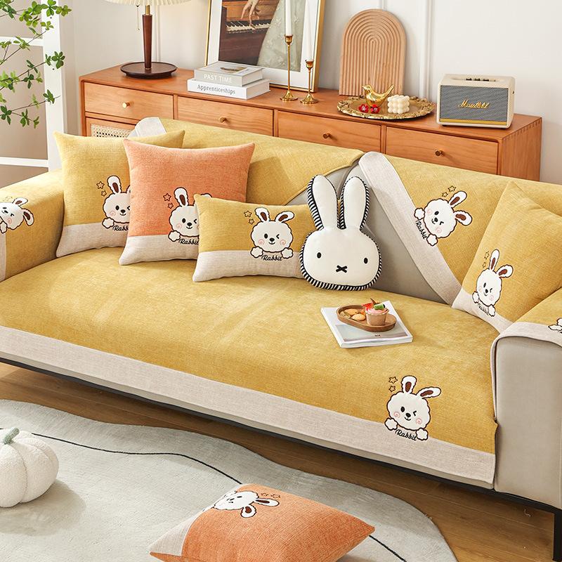 Chenille Sofa Cushion Four Seasons Universal Backrest Towel Cover Cloth Non-Slip Seat Cushions Simple Modern Sofa Cover All Inclusive