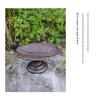 Nostalgic Bird Bath Retro Bird Water Bowl Craft Ornament Petal Bird Feeder Basin  Living Room