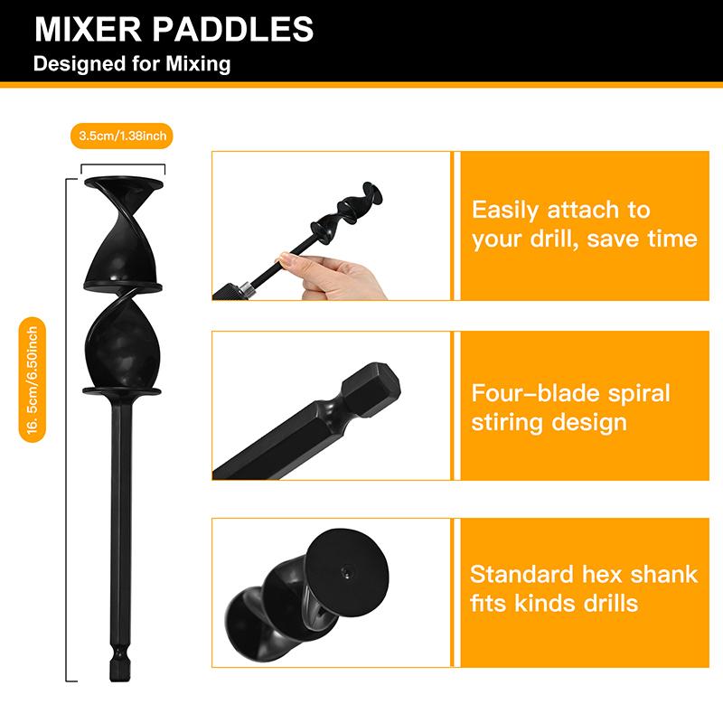 Mixer Helix Design Paint Stirring Rod Drill Attachment Stirrer Paddle Drill Mixing Tool
