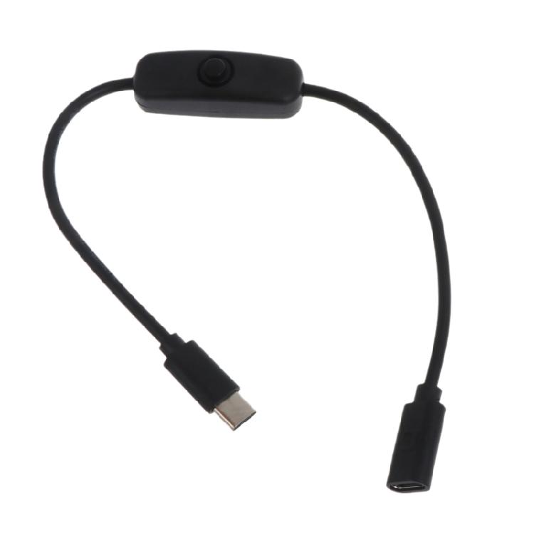 

USB Type C Male to Type C Female Extension Cable for w/ ON/Off Switch Red Led Li 1