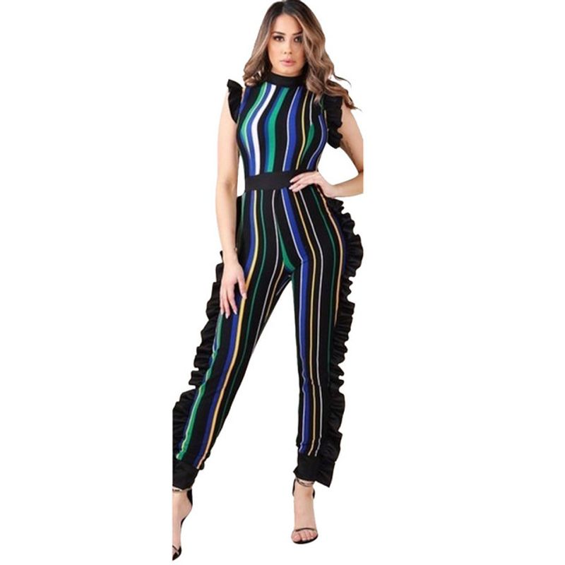 

Jumpsuit Sleeveless Full-length Skinny Jumpsuit Night Club green M