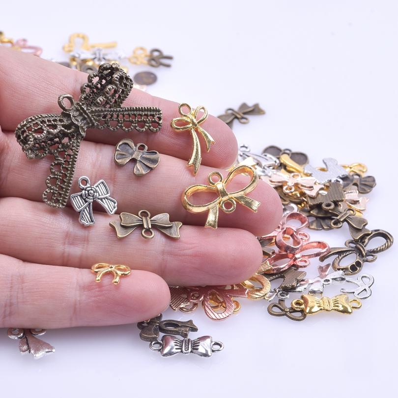 30pcs/Lot Vintage Metal Pentagram Charm Steampunk Charms For Jewelry Making Supplies Small Pendant Accessories Bulk DIY Earrings