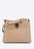 Sac à Bandoulière en Cuir pour Femme Wittchen avec Boucle, Beige, Cuir Naturel