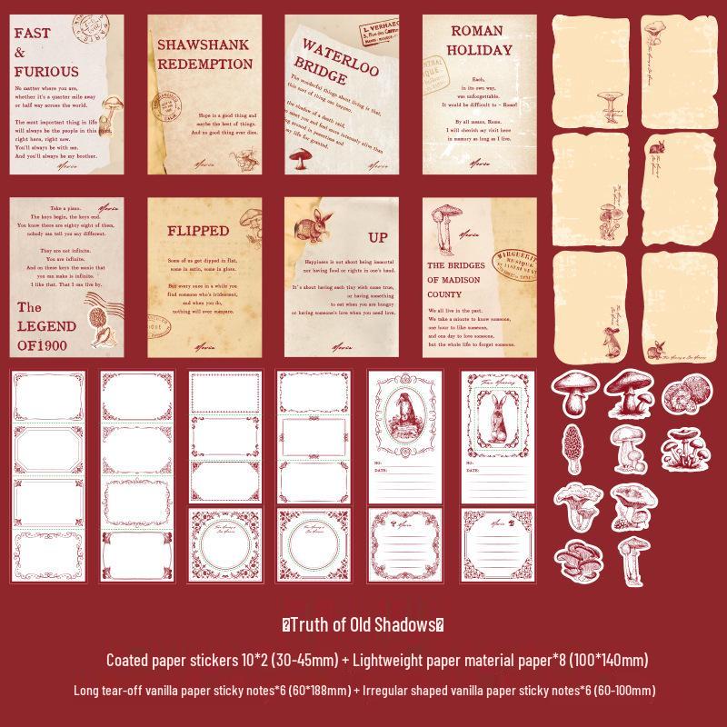Mu Ran Paper Dawn Series: Morning Flower Language, 4 Styles, 40 Sheets for Bullet Journal and Collage Decoration