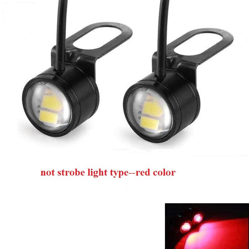 2pcs Car Eagle Eye LED Reverse Backup Driving Strobe Light Signal Lamps Motorcycle Fog Lamp Headlight Daytime Running Lights