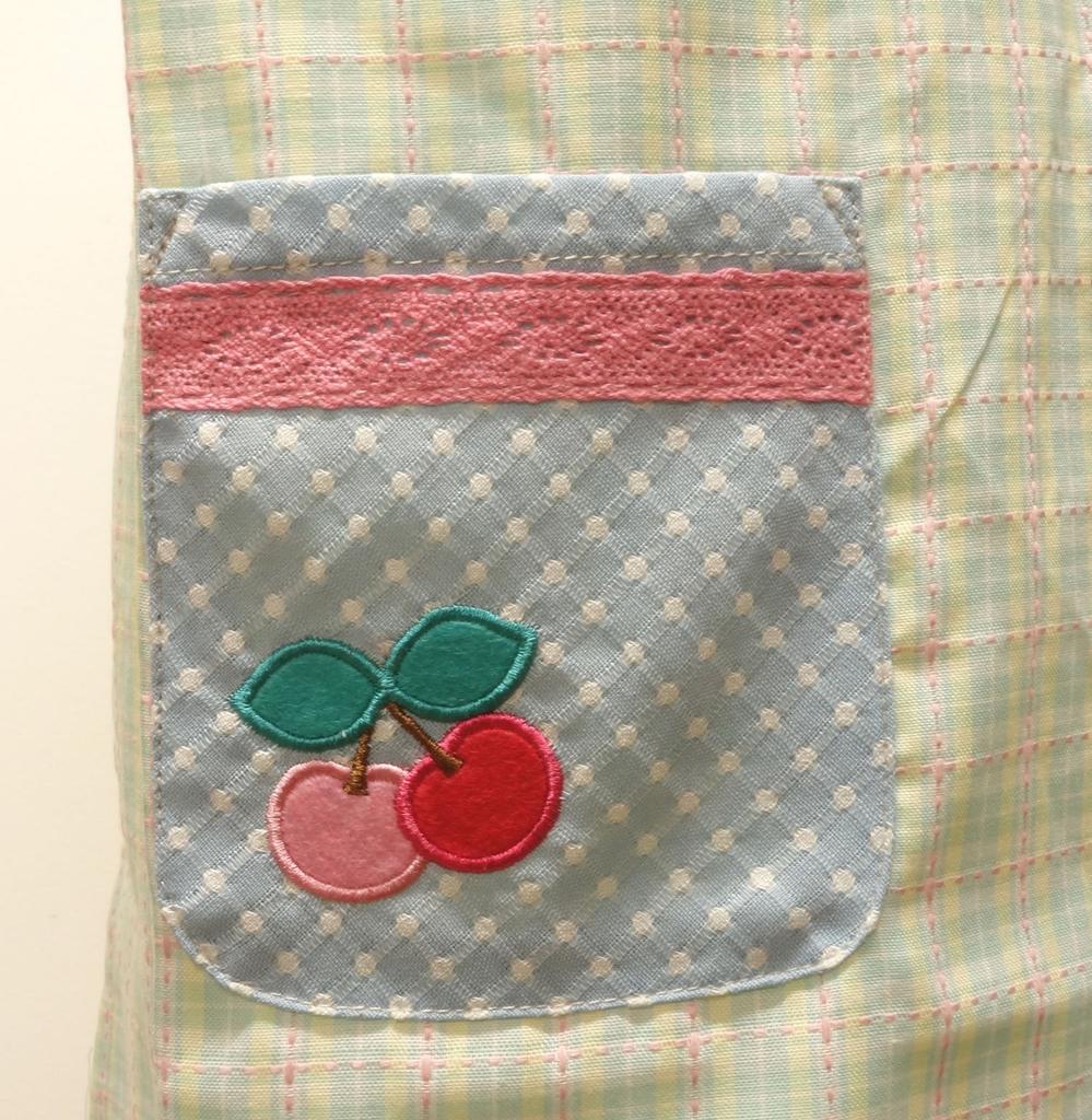 Humming Mint Children 110cm Applique Apron Sanrio Green H-shaped 45823g-110