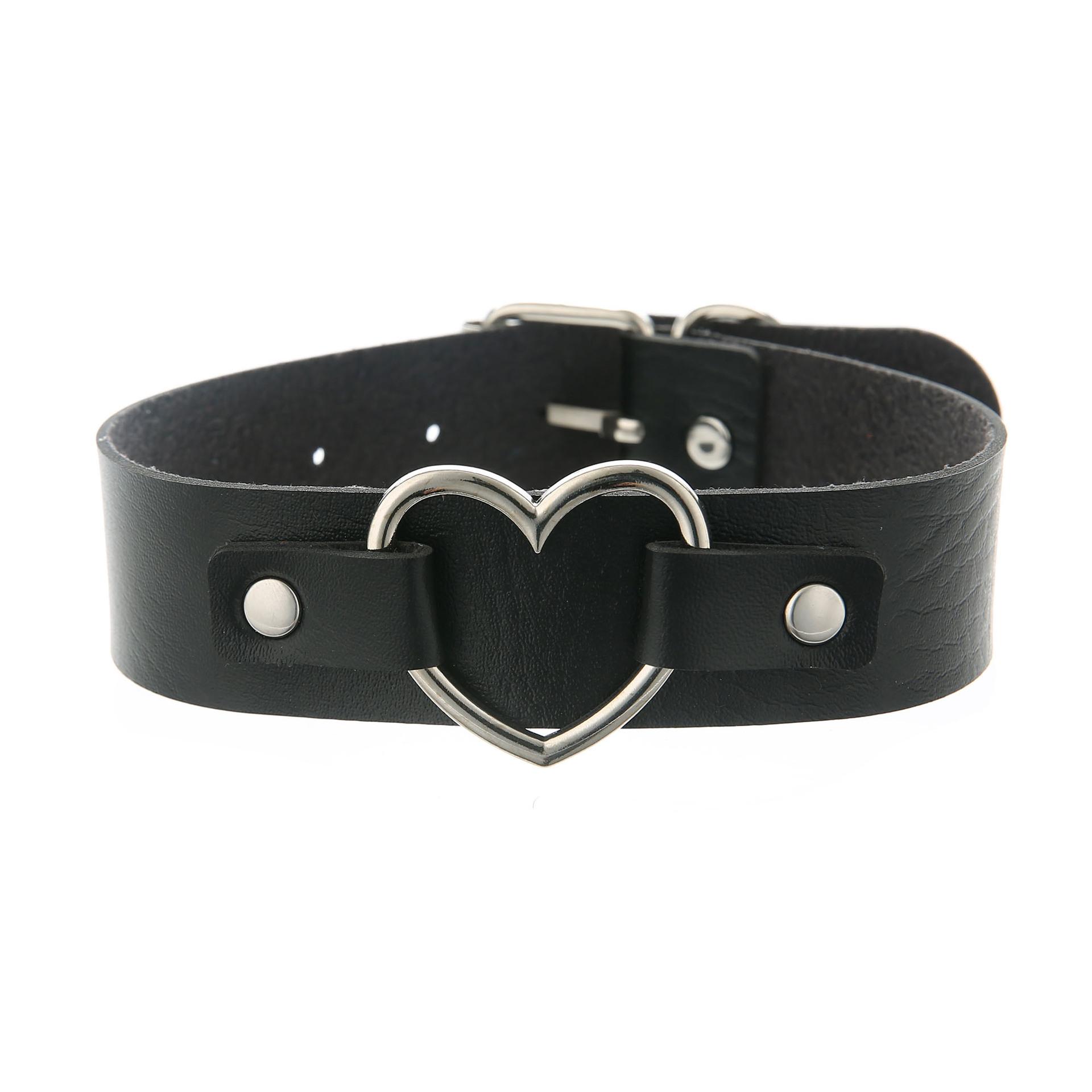 Nieuwe Sexy Trendy Vintage Charm Gothic Kraag Kettingen Sieraden Cadeau Gothic Leer Hart Harajuku Vrouwen Punk Choker Ketting