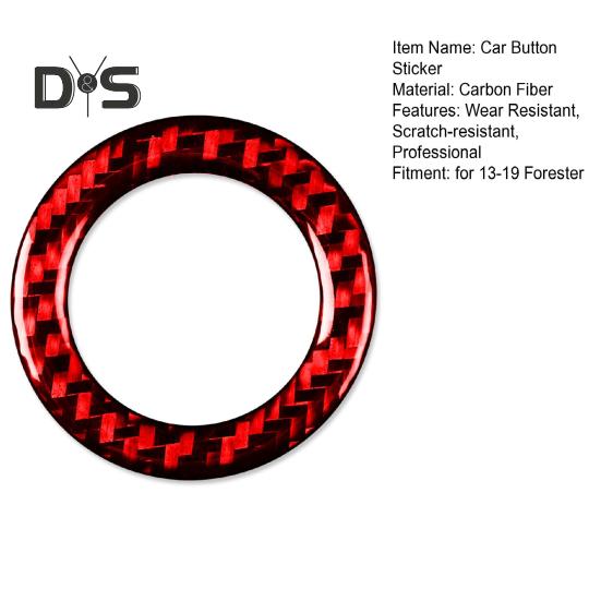 Kohlefaser-Motorknopf-Aufkleber, selbstklebend, modischer Auto-Start-Stopp-Ring-Knopf-Aufkleber für 13 19 Forester