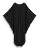 Plus Size Kaftan Blue Black Solid Bohemian Printed Summer Long Beach Dress Women Homewear Outfit Swim Suit Cover Up Loose Caftan