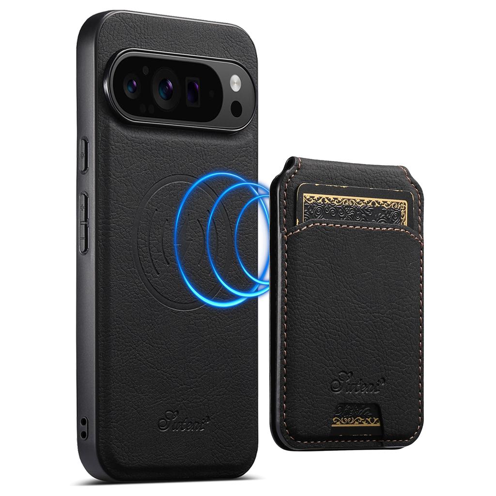 SUTENI H16 For Google Pixel 10 Pro XL Case Compatible with MagSafe Kickstand Phone Cover Detachable Card Holder