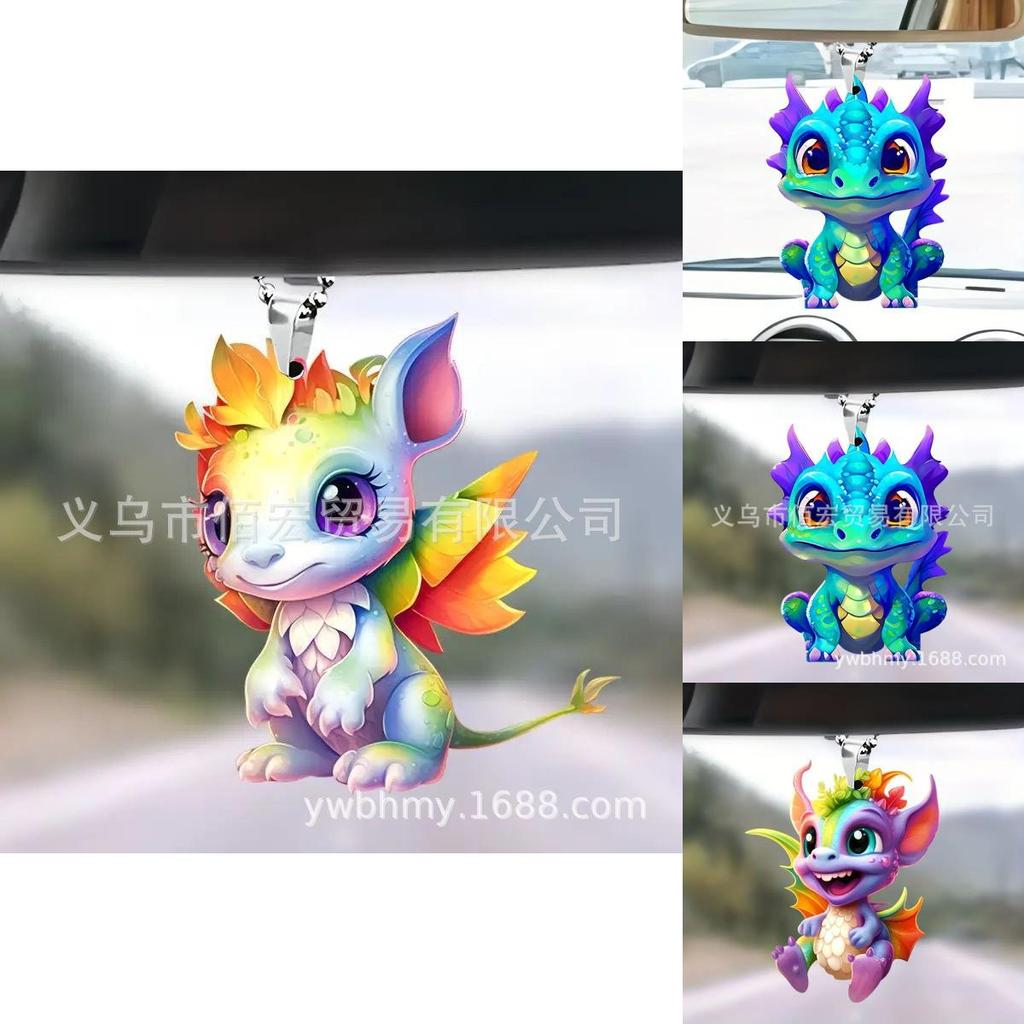 Dragon Acrylic Decorative Hanging Pendant For Car Interior Mirror With Cartoon Style