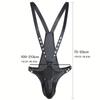 1pc BDSM Men's Erotic Adult Tight Leather Chest Strap Men's Clothing Tight Package Bondage Clothes Penis Chastity Pants Leather Suspenders Pants