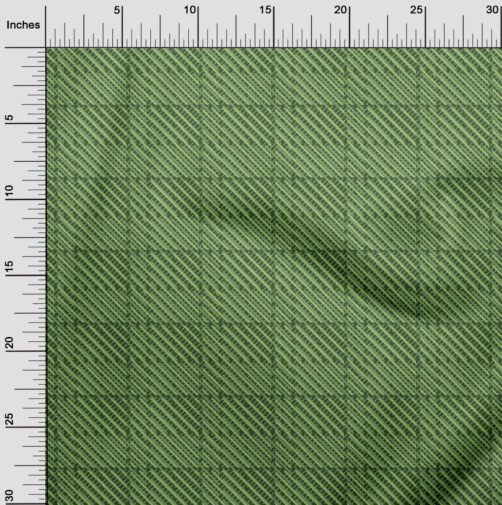 oneOone Cotton Flex Green Fabric Diagonal Sewing Fabric By The Yard Printed Diy Clothing Sewing Supplies 40 Inch