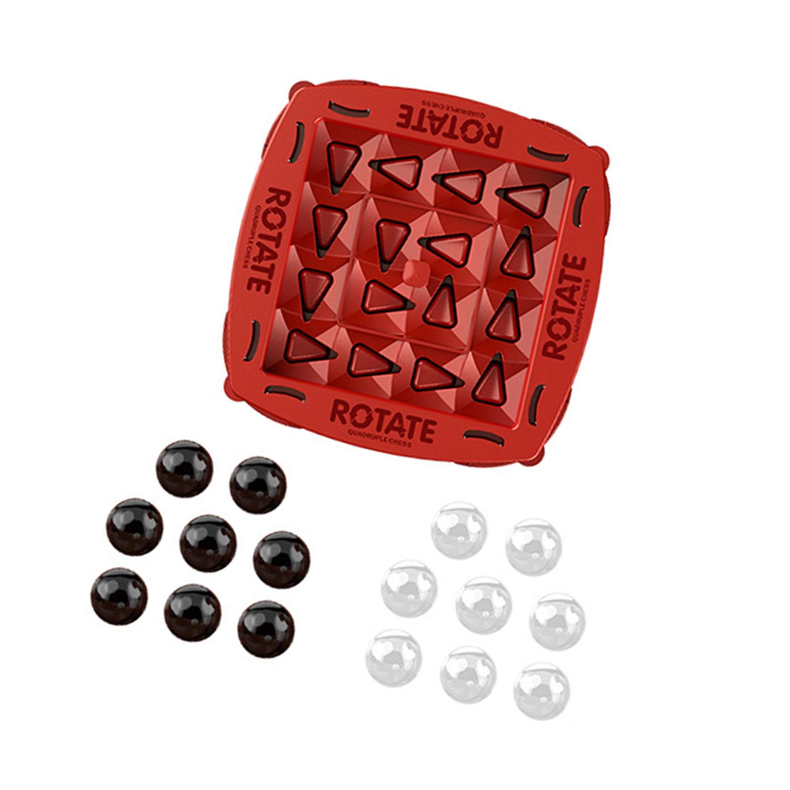 

Four Leg Rotating Chess Desktop Game Kids Thinking Training Board Game Party Toys Track Logic Chess Game Birthday Gift A