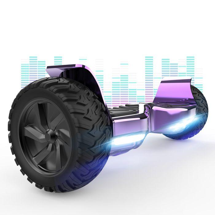 Hoverboard 8,5 pollici Hummer Fuoristrada LED Bluetooth con Motore Potente Regalo Ideale Viola Cromato