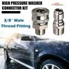 G3/8’’ Male Thread Fitting Pressure Washer Adapter Set Quick Connect Kit 5000