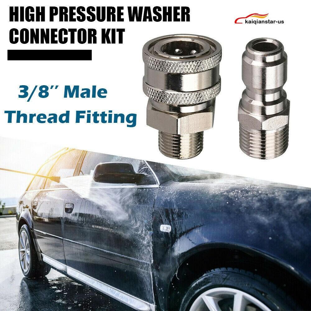 G3/8’’ Male Thread Fitting Pressure Washer Adapter Set Quick Connect Kit 5000