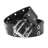 The New Punk Chicken Eye and Air Eye Hollowed-out Style Spicy Girl Workwear Belt with Ins Double-needle Roller Buckles Is Versatile