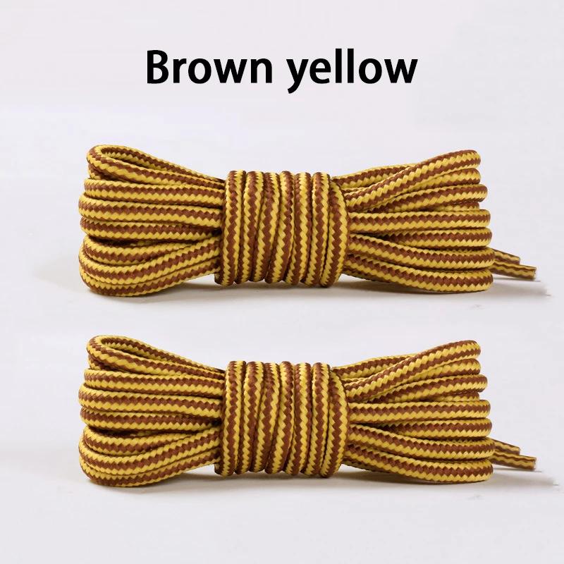2 Pair NEW Heavy Duty Round Boot Laces Durable Striped Shoelaces for Hiking Work Boots Outdoor Sports Sneaker Shoe Laces