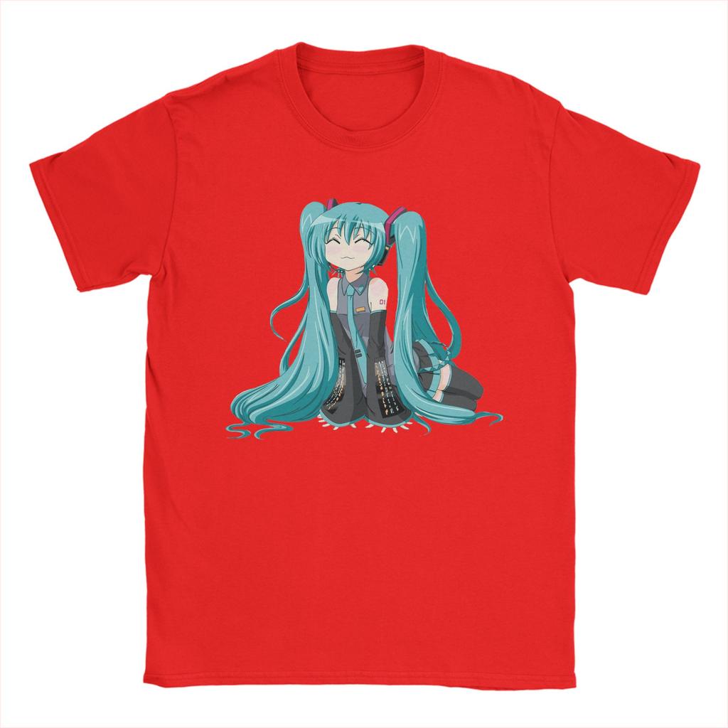Hatsunes Mikus Manga TShirt Men Women Anime Awesome Pure Cotton Tee Shirt Round Neck Short Sleeve T Shirt Plus Size Tops