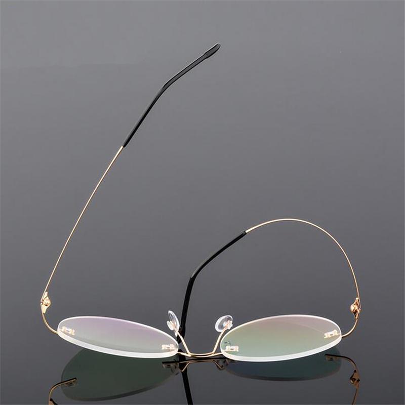 Framless Round Myopia Glasses Finished Women Men Ultra-Light Rimless Shortsighted Prescription Eyeglasses 0 -0.5 -0.75 To -6.0