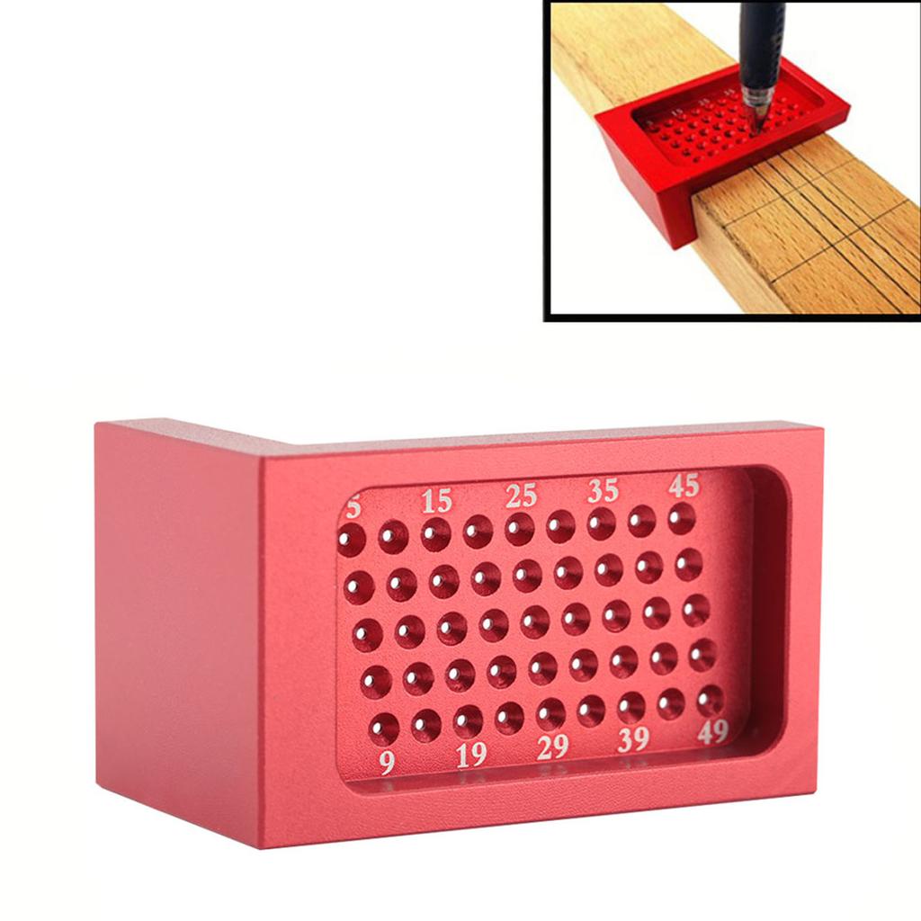 Woodworking Ttype Scribe Mark Measuring Tool Aluminum Alloy Cross Calibration Ruler