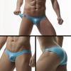 Men Briefs Low-rise Imitation Leather Design Thongs Solid Color Comfortable Fit Tight Cut Sexy Panties