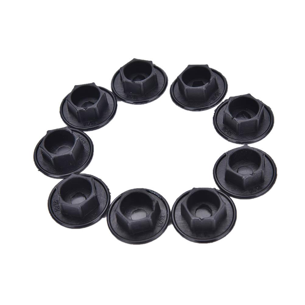 NEW 20PCS Black Hex Socket Allen Bolt Screw Nut Hexagon Head Cover Cap Protector Fasteners Screws Covers Caps M5-14