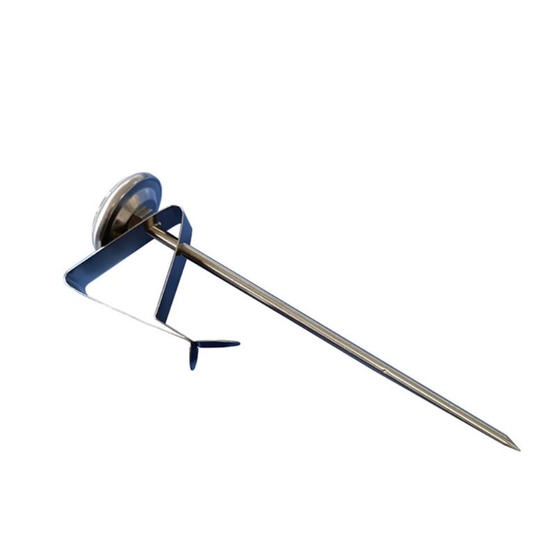 Kitchen Milk Temperature Reader with Metal Stem and Pot Side Clip, Two Scale Face for Coffee Heating and Home Cooking