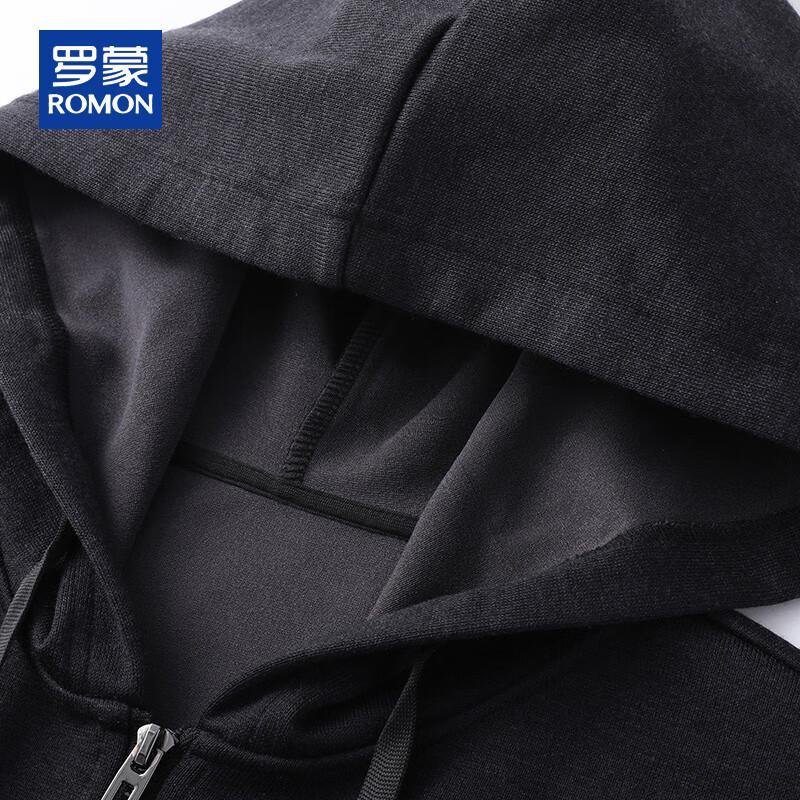 ROMON Men's Cashmere Blend Hooded Cardigan Jacket