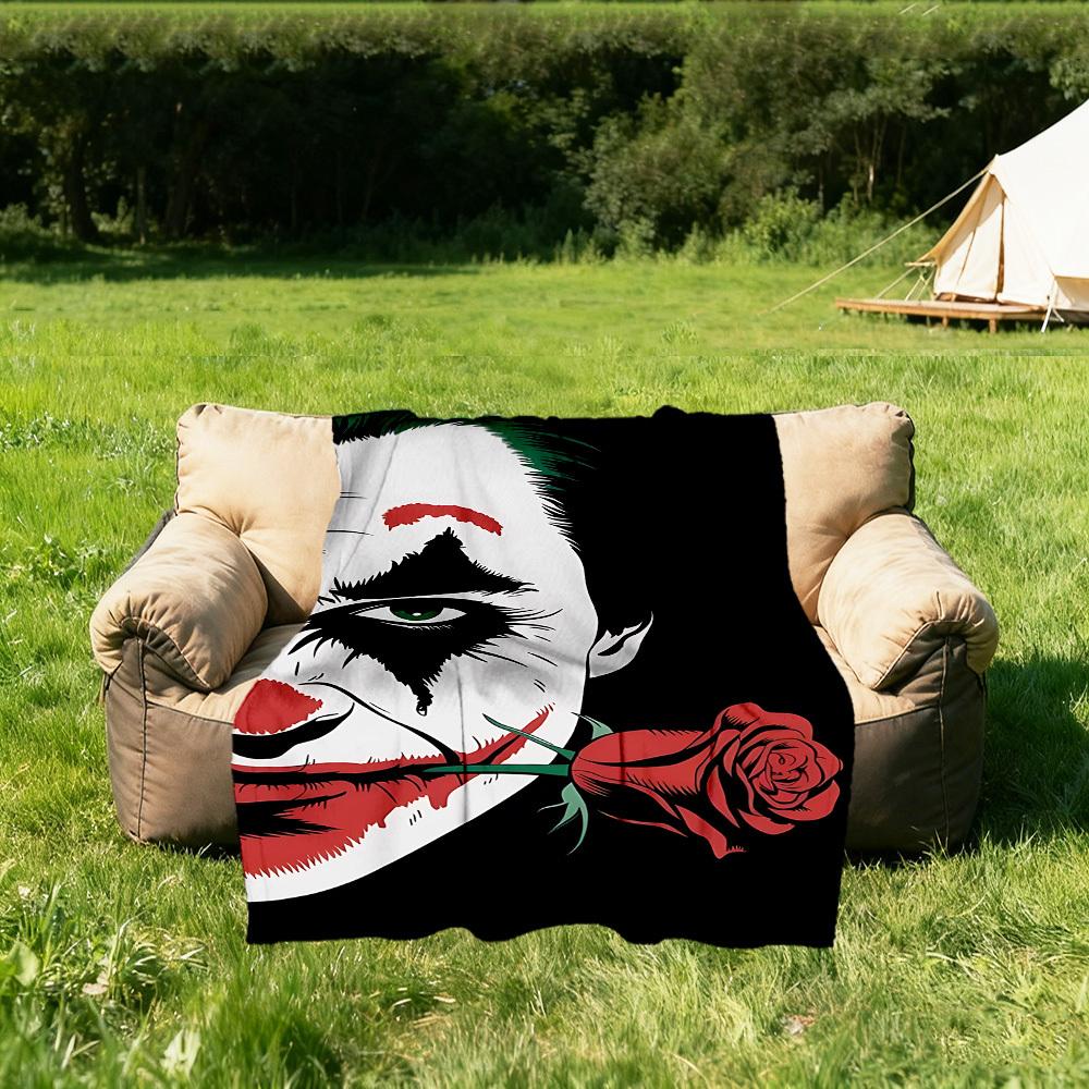 1pc Joker Outdoor Blanket - Throw Blanket, Soft , Flannel Blankets, Living Room, Travel, Camping C1209070