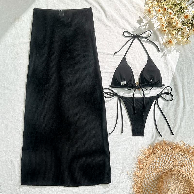Bikini Bandage Swimsuit High Waist Swimwear for Women Bikini 3 Pcs Bathing Suits Summer Female